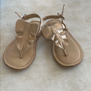 Girls gold sandals